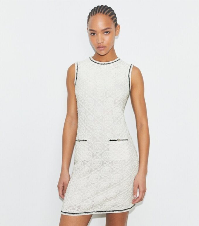 Cotton Pointelle Knitted Tank Dress Cotton Pointelle Knitted Tank Dress