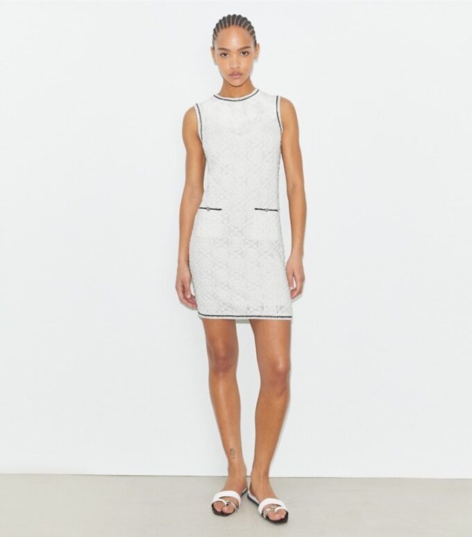 Cotton Pointelle Knitted Tank Dress Cotton Pointelle Knitted Tank Dress