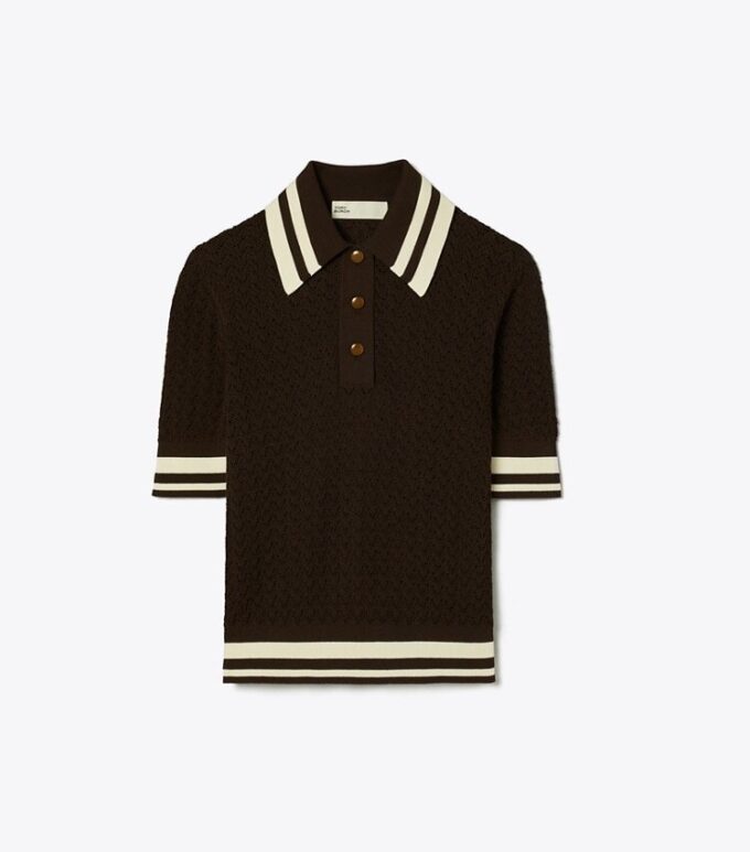 Cotton Pointelle Polo Cotton Pointelle Polo