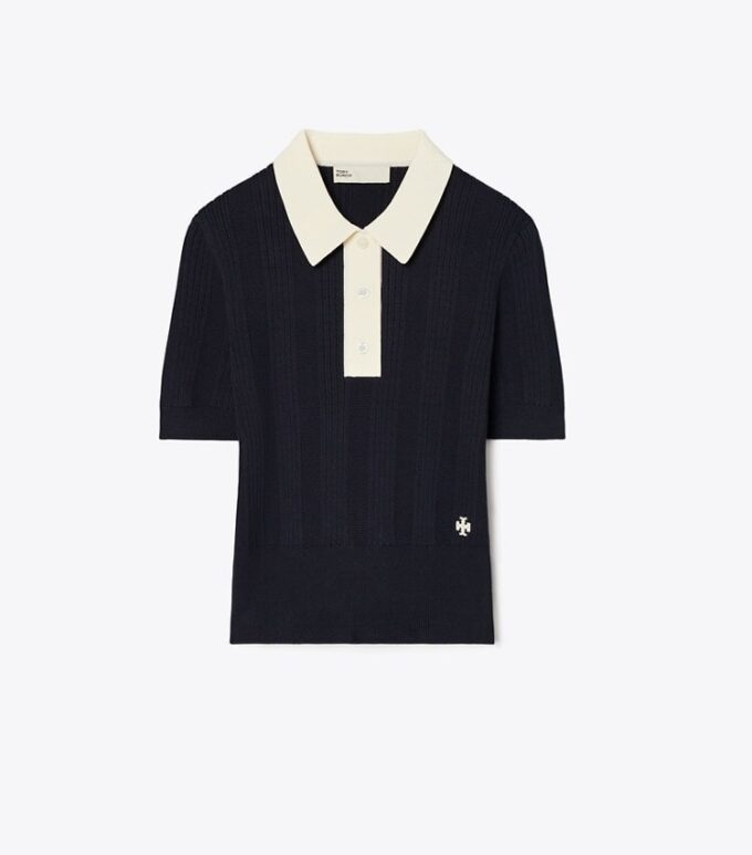 Cotton Pointelle Polo
