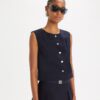 Cotton Poplin Button Top