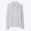 Cotton Poplin Striped Shirt
