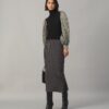 Crinkle Stripe Lamé Sleeve Sweater