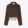 Cropped Crepe Jacket