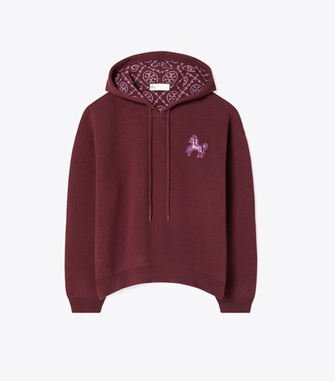 Cropped Wool Hoodie