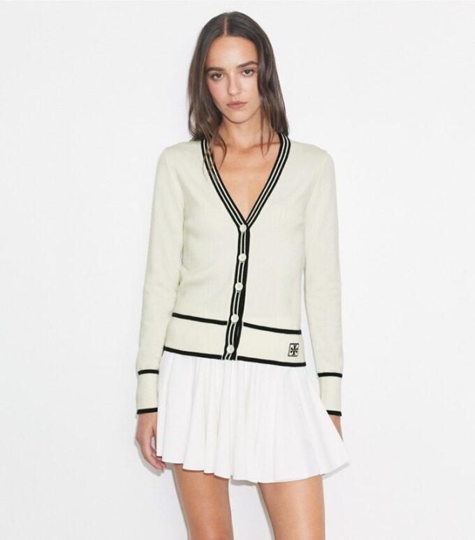 Cropped Wool Ribbed Cardigan Cropped Wool Ribbed Cardigan