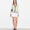 Cropped Wool Ribbed Cardigan Cropped Wool Ribbed Cardigan