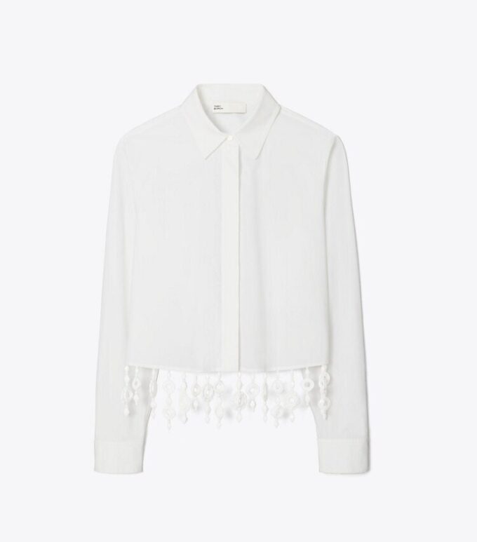 Crystal Embellished Poplin Shirt