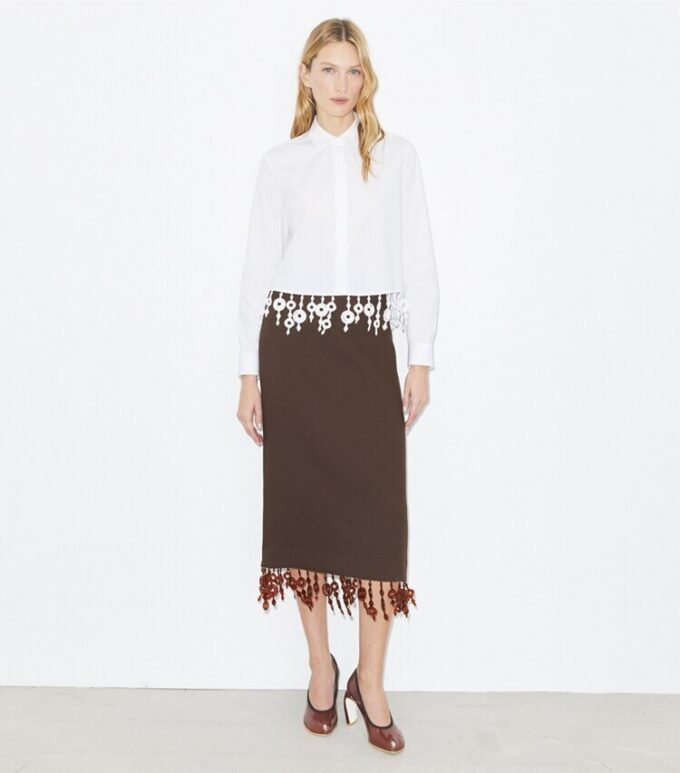 Crystal Embellished Poplin Shirt