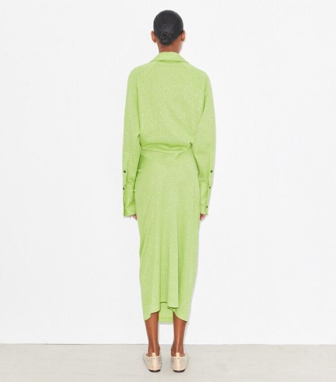 Cuffed Jacquard Dress