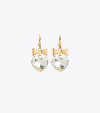 Curiosity Heart And Bow Earrings