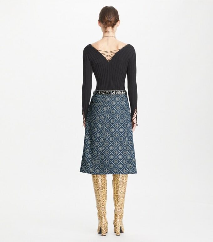 Deconstructed Denim Skirt