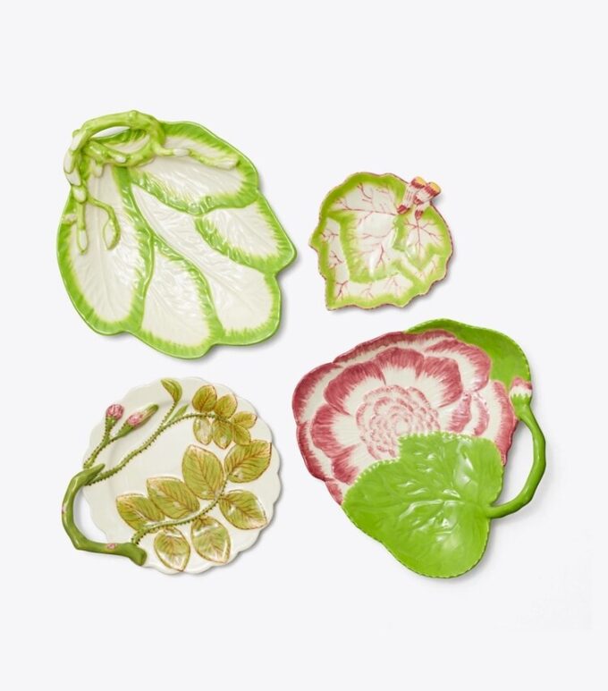 Decorative Leaf Plates, Set Of 4