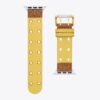 Double Rivets Band For Apple Watch®, Yellow Leather