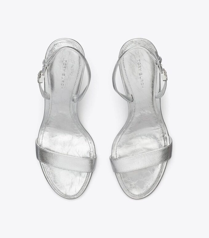 Double T Buckle Heel Sandal