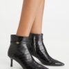 Double T Buckle Heeled Ankle Boot