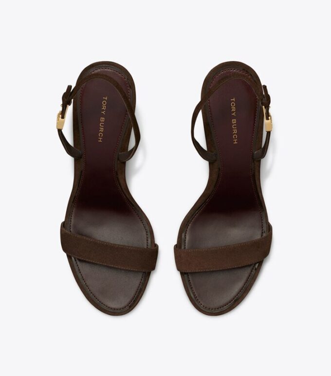 Double T Buckle Heeled Sandal