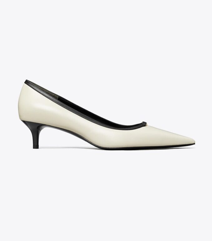 Double T Buckle Low-Heeled Pump