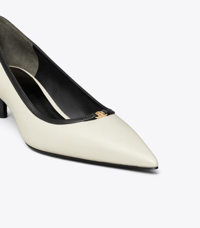 Double T Buckle Low-Heeled Pump