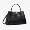 Eleanor Croc-Embossed Satchel