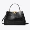 Eleanor Croc-Embossed Satchel