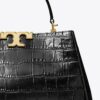 Eleanor Croc-Embossed Satchel