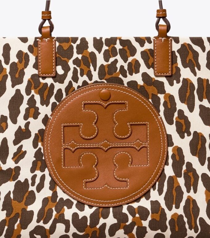 Ella Leopard Canvas Small Tote
