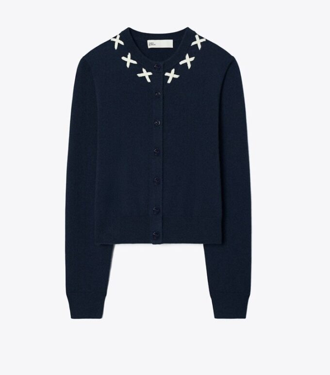Embroidered Merino And Cashmere Cardigan Embroidered Merino And Cashmere Cardigan