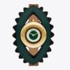 Evil Eye Bangle Watch, Luggage Leather/Green, 27 Mm Evil Eye Bangle Watch, Luggage Leather/Green, 27 Mm