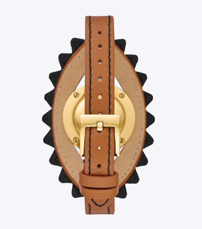 Evil Eye Bangle Watch, Luggage Leather/Green, 27 Mm Evil Eye Bangle Watch, Luggage Leather/Green, 27 Mm