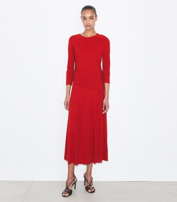 Flared Viscose Dress