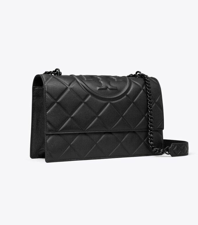 Fleming Polished-Grain Shoulder Bag