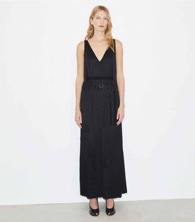 Fringe Viscose Dress