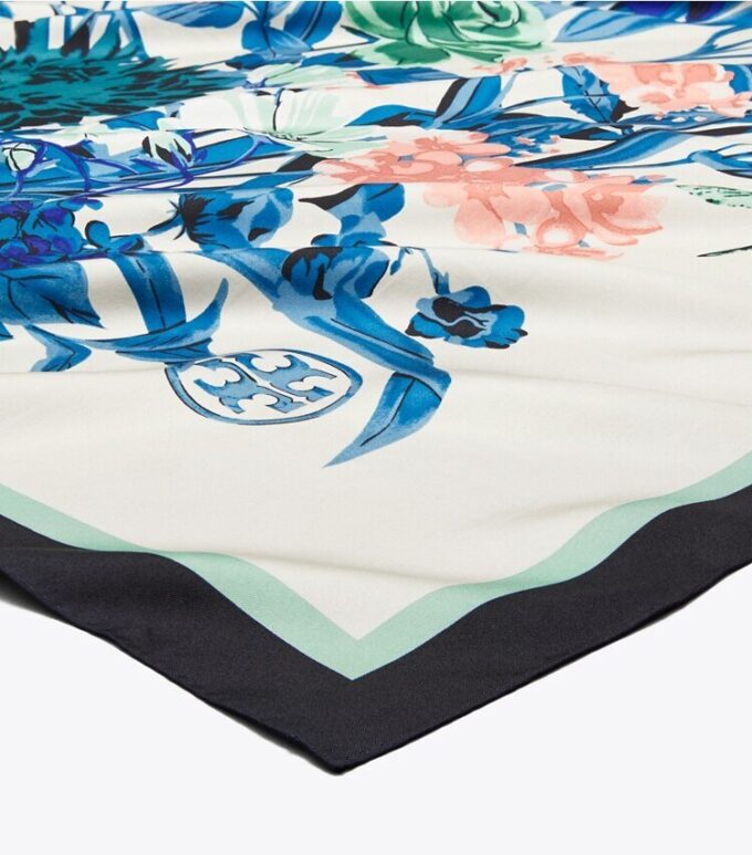 Gem Bouquet Silk Square Scarf
