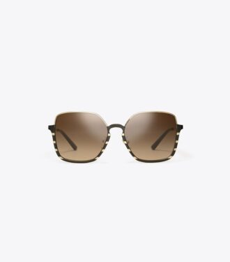 Half-Rim Wire Sunglasses