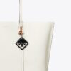 Hidden Logo Croc-Embossed Key Charm