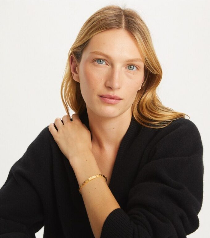 Icon T Monogram Thin Hinge Bracelet