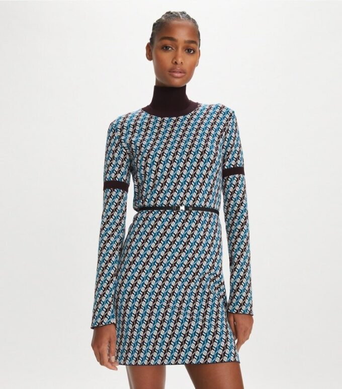 Jacquard Sweater Dress Jacquard Sweater Dress