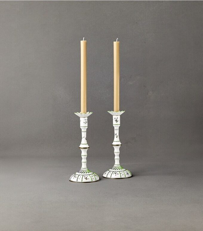 Jolie Fleur Candlesticks, Set Of 2