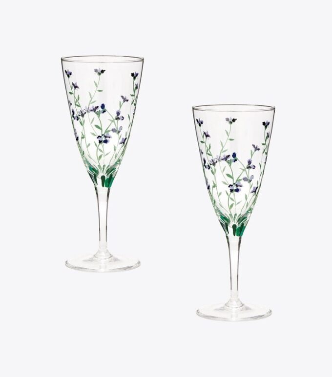 Jolie Fleur Champagne Glass, Set Of 2