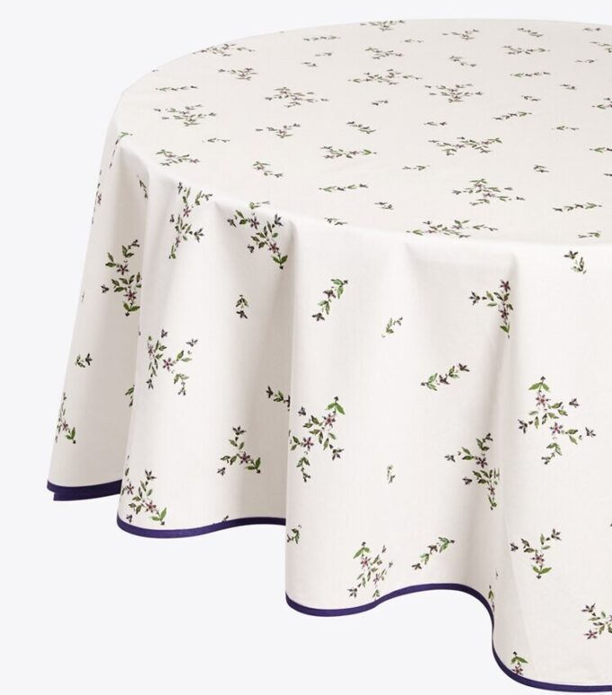 Jolie Fleur Round Tablecloth, 108″