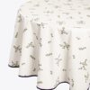 Jolie Fleur Round Tablecloth, 70″