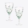 Jolie Fleur Wine Glass, Set Of 2