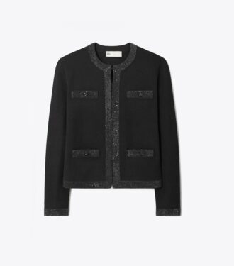 Kendra Embellished Wool Cardigan