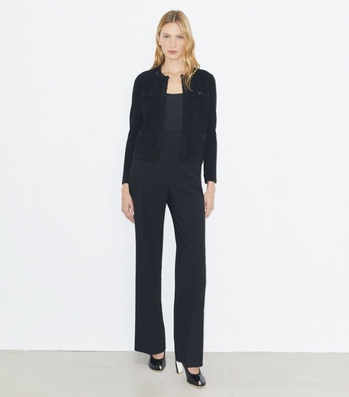 Kendra Embellished Wool Cardigan