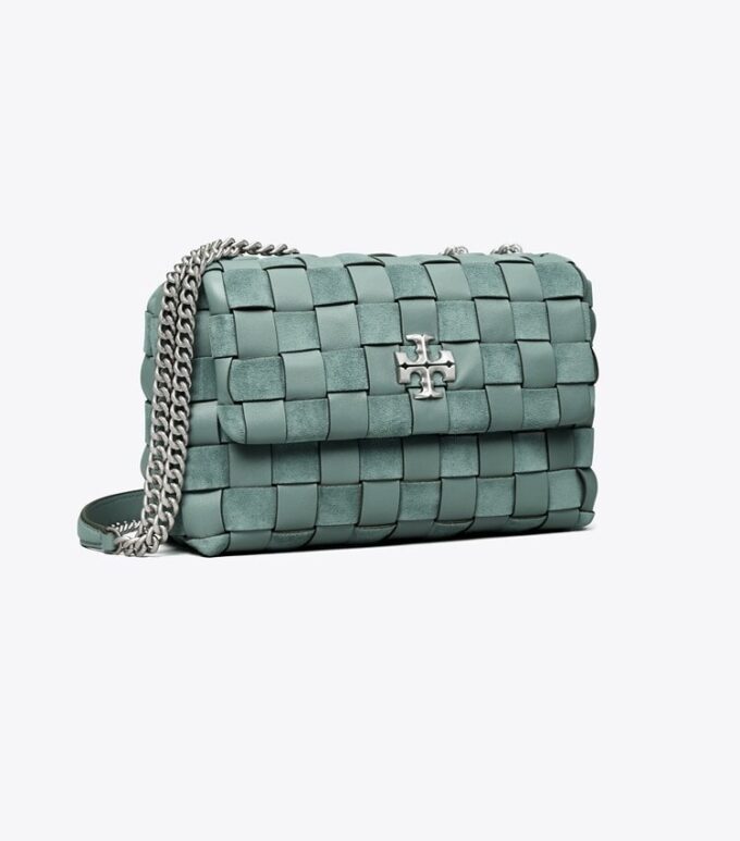 Kira Chevron Woven Small Convertible Shoulder Bag