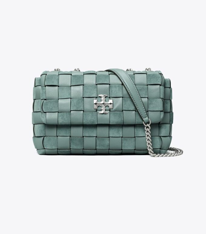 Kira Chevron Woven Small Convertible Shoulder Bag