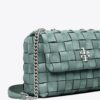 Kira Chevron Woven Small Convertible Shoulder Bag