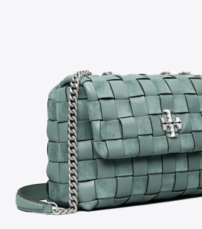 Kira Chevron Woven Small Convertible Shoulder Bag