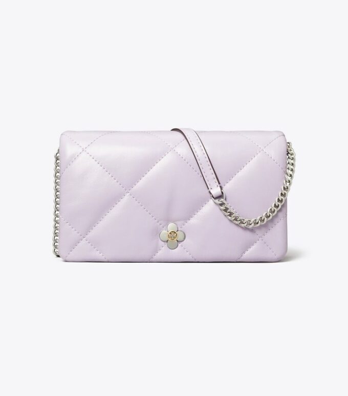 Kira Diamond Quilt Clover Chain Wallet